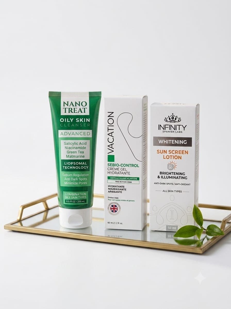 skincare routine for oily and combination skin.