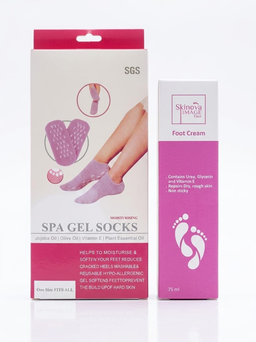 Skinova foot cream + silicone socks