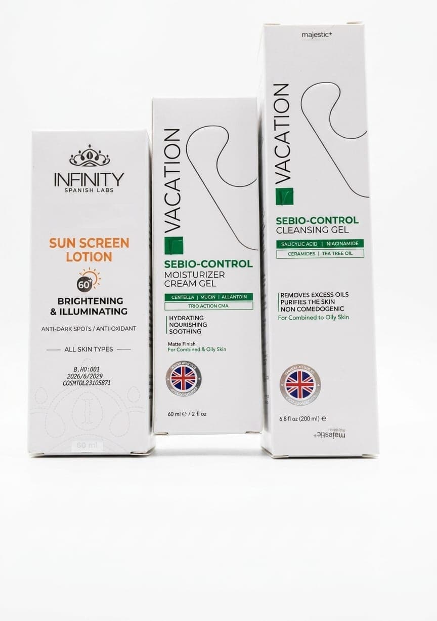Skincare routine for oily and combination skin