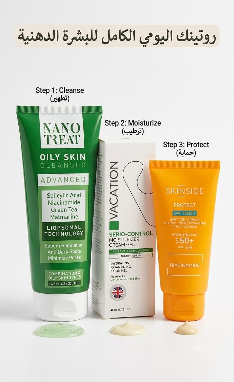 skincare routine for oily and combination skin.